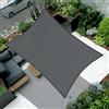 Cool Area Vela ombreggiante Rettangolare 3.5x4.5m Impermeabile Tenda a Vela Protezione 95% Raggi UV Parasole per Giardino Esterno Terrazza-Antracite