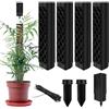FAELNK Pali di Muschio di Plastica Sfagno per Palo Moss Pole Muschio Bastoncini per Pianteimpilabili in Plastica con Piante Supporto per l'irrigazione Fascette Nero