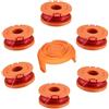husippend 6Pezzi Bobina decespugliatore, Adatto Tagliabordi,Filo per decespugliatore,3 m/Bobine di Lunghezza e 1,65 mm di Diametro, con 1 coperture