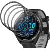 Jewloofa [4 Pezzi] Vetro Temperato per Garmin Forerunner 965 Pellicola Protettiva, Anti-graffio, Vetro Pellicola Protettiva per Garmin Forerunner 965