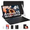 DOOGEE T10W Tablet 10 Pollici, Android 15,16GB RAM + 128GB ROM,Tablet con SIM, Dual 4G LTE + 5G WiFi,8000mAh Batteria,GMS/Widevine L1/Face ID/OTG/ BT5.0/GPS/5MP/3.5mm Jack