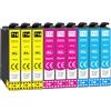 Jhaan T0712 T0713 T0714 Cartucce d'inchiostro compatibili con Epson T0715 Multipack compatibile con Epson Stylus SX218 SX110 SX210 SX215 SX415 SX515W SX200 DX8400 DX4000 DX4050 DX7450 DX45 Stampanti