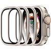 Eiaigky 3 Pezzi Pellicola Protettiva per Apple Watch Ultra 2/1 49mm (2024 2023 2022), Vetro Temperato con Cornice in Alluminio, Chiarezza HD, Antiurto e Antigraffio, Sensibilità Touch, Senza Bolle