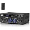 Romicta Romica Amplificatore Audio HIFI Stereo Bluetooth 5.0, 2 Canali 450Wx2 con Radio FM, USB, SD, Ingressi Ottico/Coassiale, Compatibile con Altoparlanti Passivi e Subwoofer attivo per Home Cinema