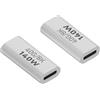 QIANRENON Accoppiatore adattatore dati USB 4.0 C femmina a femmina, 40 Gbps, USB 4.0 tipo C da jack a jack di ricarica, estensione PD140W/8K a 60Hz, Al Hull, per Thunderbolt 3 iPhone 15 Steam Deck, 2