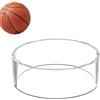 Bvizyelck Espositore per palline in acrilico, con anello rotondo, supporto per pallacanestro, supporto da calcio, supporto trasparente per esporre i tuoi palloni sportivi