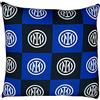 Inter Cuscino da Salotto Nuovo Logo, Diverse Colorazioni, Unisex Adulto, Scacchi+Nero/Blu, Taglia Unica