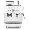 Smeg Macchina da Caffè Espresso Manuale con macinacaffè integrato 50's Style - Bianco LUCIDO - EGF03WHEU