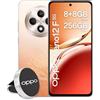 OPPO Reno12 F 5G AI Smartphone, Tripla fotocamera 50+8+2MP, Selfie 32MP, Display 6.67" 120HZ AMOLED FHD+, 5000mAh, RAM 16GB (8+8) +ROM 256GB, Supporto Auto [Versione Italia], Amber Orange