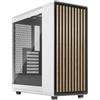 Fractal Design North Chalk White Tempered Glass Clear - Frontale in rovere - Pannello laterale in vetro - Due ventole PWM Aspect da 140 mm incluse - Design interno intuitivo