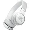 JBL Live 670 NC Cuffie On-Ear Bluetooth Wireless, con Cancellazione Adattiva del Rumore, SmartAmbient, Personi-Fi 2.0, JBL Surround, Connessione Multipoint, fino a 65 Ore di Autonomia, Bianco