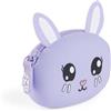 Back2Fun Mondero Silicona Puppies Conejo B2f, Accessori da Viaggio-Portafogli Unisex-Bambini e Ragazzi, Viola, 90 x 70 x 35 mm