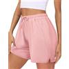 Litherday Pantaloncini Sportivi Donna Shorts Palestra Donna Pantaloncini Donna Estivi Cotone Shorts Casual Notte con Tasche per Cycling Allenamento Jogging Yoga