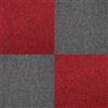 Monster Shop Monstershop - Moquette Pavimento al Metro Quadrotte di Tappeto su Misura Componibile Mattonelle in Tessuto Autoposanti per Interni Set da 40 Piastrelle 50x50cm 10mq - Nero Carbone & Rosso Scarlatto