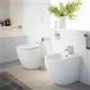 MarinelliGroup Sanitari a terra filomuro RIMLESS scarico VORTICE bidet e vaso WC in ceramica con coprivaso softclose FAST VORTEX