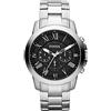 Fossil Orologio Grant da uomo, movimento cronografo al quarzo, cassa in acciaio inossidabile da 44 mm con bracciale in acciaio inossidabile, FS4736