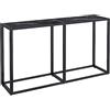 vidaXL Tavolo Consolle Nero Marmo 140x35x75,5 cm in Vetro Temperato