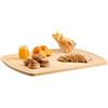 VEVOR Copertura per Fornello a Bordo per Spaghetti 76,2 x 55,88 cm Copertura per Piano Cottura/Lavello della Cucina, Tagliere in Legno di Bambù con Scanalature per Succo, per Camper, Legno Naturale
