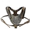 haoyueer Pettorina per cani in morbida pelle, grande, per pitbull, mastino, boxer, bullo, pettorale, regolabile da 66 a 86,4 cm (marrone oro)