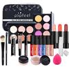 BrilliantDay 20 pezzi Multiuso Set Trucco, Kit Trucco Tutto in Uno Palette Cosmetica per Principianti Essenziale, Ombretti Rossetto Correttore Kit Cosmetici per Donne Ragazze Regalo di Natale