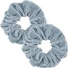 PIDOUDOU 2 pezzi grandi elastici per capelli in velluto scrunchies per capelli in velluto elastici colorati per capelli per donna e ragazza (grigio)