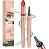 AONAT Matita Sopracciglia Waterproof 3D 2024-Pennarello Tattoo a 4 Punte,Effetto Microblading Preciso per Sopracciglia Naturali, Lunga Durata,Nero