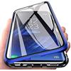 Wishcover store per Honor Magic 6 Pro Cover,Custodia Adsorbimento Magnetico Protettiva Paraurti in Metallo 360 Gradi Fronte e Retro in Vetro Temperato Trasparente Cover Full Body