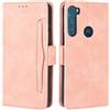 HualuBro Cover per Motorola One Fusion Plus, Flip Cover a Libro in Premium PU Pelle Magnetica Antiurto Case Portafoglio Custodia per Motorola Moto One Fusion+ Plus Cover - Rosa