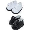 niannyyhouse Scarpe in pelle nera bianca lunghezza 5.5cm adatto per bambola peluche 20cm