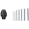 Dremel 4486 Mandrino Autoserrante da 0.4 mm a 3.4 mm più Set 7 Punte per la Foratura di Precisione