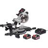 Trend Kit sega troncatrice T18S 18 V 184 mm a smusso singolo (2 batterie da 5 Ah e caricabatterie rapido), T18S/MS184S2E