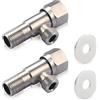 UESDU 2 Pezzi Valvola Ad Angolo, Rubinetto Filtro Sottolavabo Attacco 1/2 Uscita 3/8 Rubinetto Lavastoviglie in Acciaio Inox 304 con i Kit di Installazione