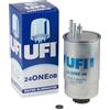 UFI Filters, Filtro Gasolio 24.ONE.0B, Filtro Carburante per Ricambio, Adatto ad Auto, Applicabile su Diversi Modelli come Citroen, Fiat e Peugeot