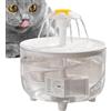 Wscwl Distributore d'acqua per cani, fontanella per animali domestici | Design floreale per fontanella per gatti da 33,8 Oz - Fontana per animali domestici a batteria senza fili, automatica, facile da