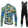 UGLY FROG Completo Ciclismo Uomo, Maglia Ciclismo Maniche Lunghe + Pantaloni Ciclismo Lunghi Sapolette Ciclismo Professionale per MTB Ciclista Bici da Corsa Città