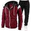 Generico Tuta Di Formazione A Maniche Lunghe Giacca Primavera E Autunno Giacca Tuta Calcio Uniforme Pantaloni Tuta Invernali Uomo Tuta Uomo Felpata Casual e sportivo