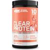 Optimum Nutrition Clear Protein, Proteine Vegetali in Polvere Isolate del Pisello, Powder 100% Vegano con BCAA e Senza Zuccheri, Supporto e Recupero Muscolare, Gusto Pesca, 10 Porzioni, 280 g
