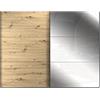 Forte TRONDHEIM Armadio ad ante scorrevoli con 1 anta normale e 1 anta a specchio, in legno derivato, rovere artigianale, 269,8 x 210,5 x 62,9 cm