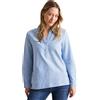 Cecil B345319 Camicetta Oxford a Righe, Fresh Light Blue, XXL Donna