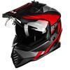 ILM Casco Moto Cross Integrale Donna Uomo ECE Omologato con Doppia Visiera Casco Moto Motocross WS902,Rosso Nero,S