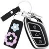 OFF WE GO Cover Chiave Guscio Custodia Chiavi per MG MG4 MG5 MG6 MG ZS EV HS EHS ZX GT Roewe RX3 RX8 ERX5 RX5 I6 I5 Coprichiave con Portachiavi Macchina Copri Chiavi Telecomando Auto, Argento Nero