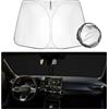 SHAOHAO compatibile con Dacia Duster 3 2024 2025 Parasole Argento rivestito Tessuto Pieghevole Parasole Protezione UV e Calore parasole dacia duster 2025 accessori