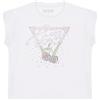 GUESS T-SHIRT 4 G FIORI RICAMO BAMBINA