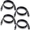 KUOQIY 4 Pezzi 1m 5.5x2.1 mm 24V 12V Cavi di Prolunga per Alimentazione DC, DC Cavo Estensione Maschio a Femmina 22AWG, per Telecamera Sicurezza CCTV, DVR, Nero