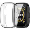 Akancy[2 pezzi] Compatibile con Amazfit Bip 5, Custodia Protettiva Pellicola Antigraffio Protezione Dello Schermo In Custodia Intera In TPU Protezione Completa - black Silver