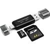 AIYEEN Lettore di Schede SD, Lettore di Schede SD USB C 4 in 1 Adattatore per Schede di Memoria OTG a Doppio Slot per Schede di Memoria TF/Micro SD/SD/SDXC/Micro SDXC