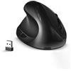 BeWishes Mouse per mancini, mouse verticale wireless 2.4G, mouse ergonomici, 3 DPI regolabili (800/1200/1600), meno rumore, specialmente per i mancini con mani piccole