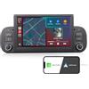 ZUNDION Autoradio per Fiat Panda 2013 2014 2015 2016 2017 2018 2019 2020 con Wireless Carplay Android Auto Stereo Radio con BT FM RDS Microfono SWC EQ