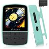 YOTON Lettore MP3 con Bluetooth 5.2, 64 GB di spazio di archiviazione, HiFi-Music, con clip sportiva, formato mini, pulsante del volume indipendente, radio FM, auricolari inclusi (verde)