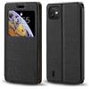 Shantime Custodia per Wiko Y82, in pelle con supporto per carte e finestra, con chiusura magnetica per Wiko Y82 (6,1 pollici)
